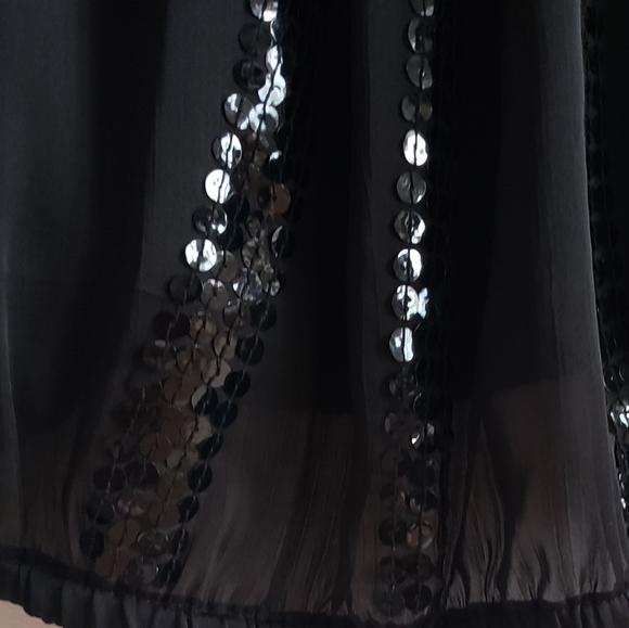 Thanx Collection Dress Tank Top Sparkle Elastic Waist Boho Flower Women Size XL - Picture 6 of 11